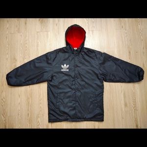 Adidas Descente Hooded Jacket Big Logo Spell Out